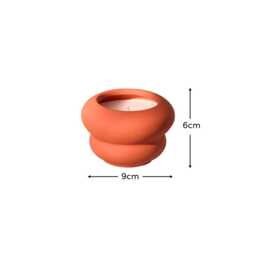 Surbiton Single Wick 9cm Ceramic Candle - Oud Wood & Rose Scent In Paprika - thumbnail 5