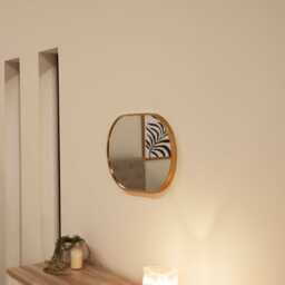 Lowesby 60X40cm Metal Capsule Mirror - Gold - thumbnail 6