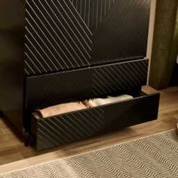 Jack Double Wardrobe - Black - thumbnail 4