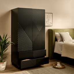 Jack Double Wardrobe - Black - thumbnail 3