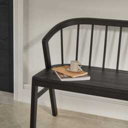 Mabel 3 Seater Bench - Black Oak - thumbnail 4
