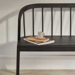Mabel 3 Seater Bench - Black Oak - thumbnail 6