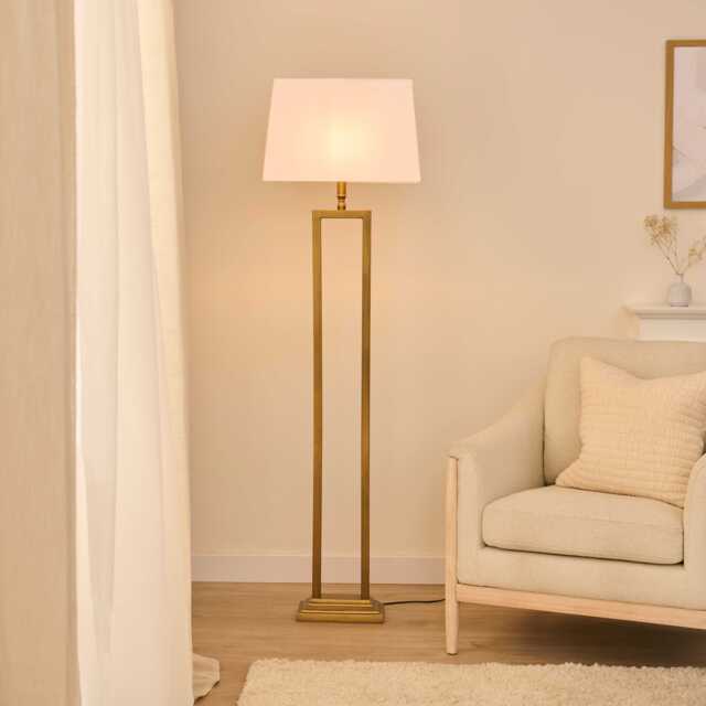 Purley 132cm Floor Lamp Base - Gold - image 1