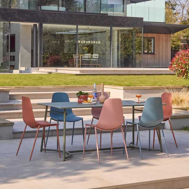 Wilder 6 Seater Metal Garden Dining Set with Wren Chairs - image 1
