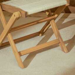 Cove White Acacia Garden Chair - Set of 2 - Beige Rope - thumbnail 6