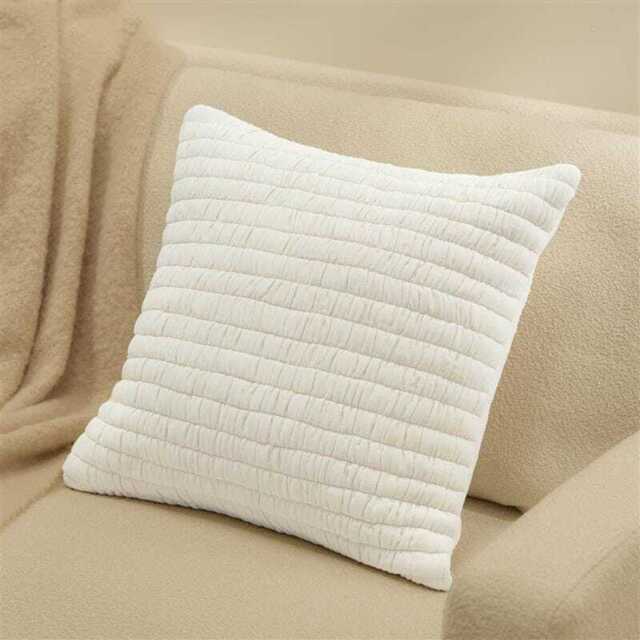 Malton 45 x 45cm Cotton Cushion Cover - White - image 1