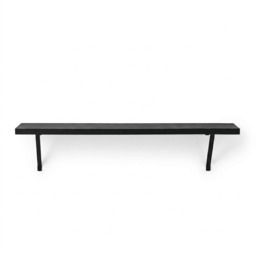 Atlas 150cm Mango Wood Wall Shelf - Jet Black - thumbnail 5