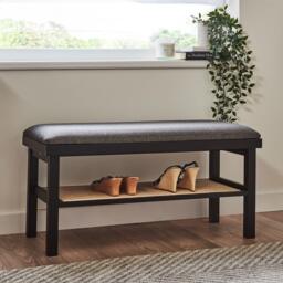 Charlie Hallway Bench - Black - thumbnail 5