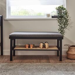 Charlie Hallway Bench - Black - thumbnail 3