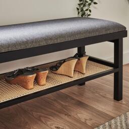 Charlie Hallway Bench - Black - thumbnail 6