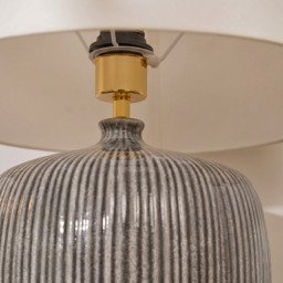 Tongham 31cm Ceramic Lamp Base - Dark Grey - thumbnail 4