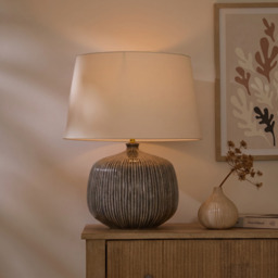 Tongham 31cm Ceramic Lamp Base - Dark Grey - thumbnail 2