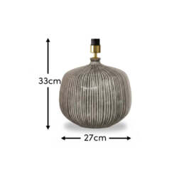 Tongham 31cm Ceramic Lamp Base - Dark Grey - thumbnail 6