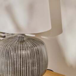 Tongham 31cm Ceramic Lamp Base - Dark Grey - thumbnail 3