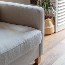 Ava 2 Seater Sofa - Sand with Pale Oak Legs - thumbnail 3