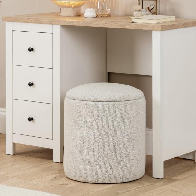 Abigail Storage Pouffe/Footstool - Dove Grey - image 1