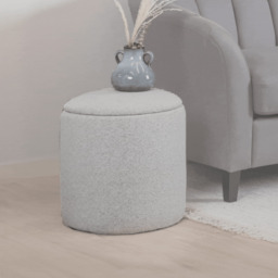 Abigail Storage Pouffe/Footstool - Dove Grey - thumbnail 2