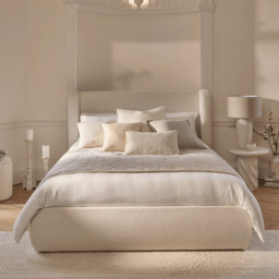 Hannah Double Ottoman Bed - Oyster White - thumbnail 2