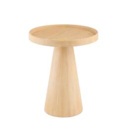 Rhiannon 45cm Round Side Table - Whitewash Oak - thumbnail 6