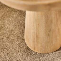 Rhiannon 45cm Round Side Table - Whitewash Oak - thumbnail 5