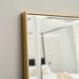 Hensall 140X40cm Metal Rectangular Mirror - Gold - thumbnail 2