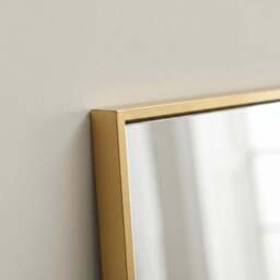 Hensall 140X40cm Metal Rectangular Mirror - Gold - thumbnail 3