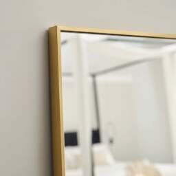 Hensall 140X40cm Metal Rectangular Mirror - Gold - thumbnail 2