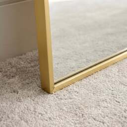 Hensall 140X40cm Metal Rectangular Mirror - Gold - thumbnail 5