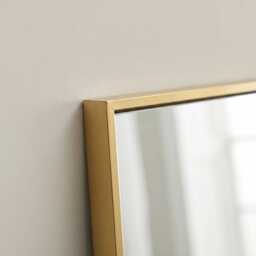 Hensall 140X40cm Metal Rectangular Mirror - Gold - thumbnail 3