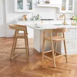 Ella Pale Oak Bar Stool - thumbnail 2