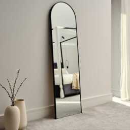 Ingham 170x50cm Full Length Arch Mirror - Black