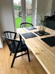 Mabel Black Wooden Spindle Dining Chairs - Set of 2 - thumbnail 2