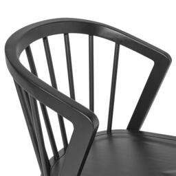 Mabel Black Wooden Spindle Dining Chairs - Set of 2 - thumbnail 3
