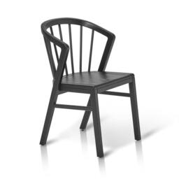 Mabel Black Wooden Spindle Dining Chairs - Set of 2 - thumbnail 4