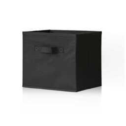 Cara 2 Tier Storage Unit / Chalk White Bookcase with Black Boxes - thumbnail 5