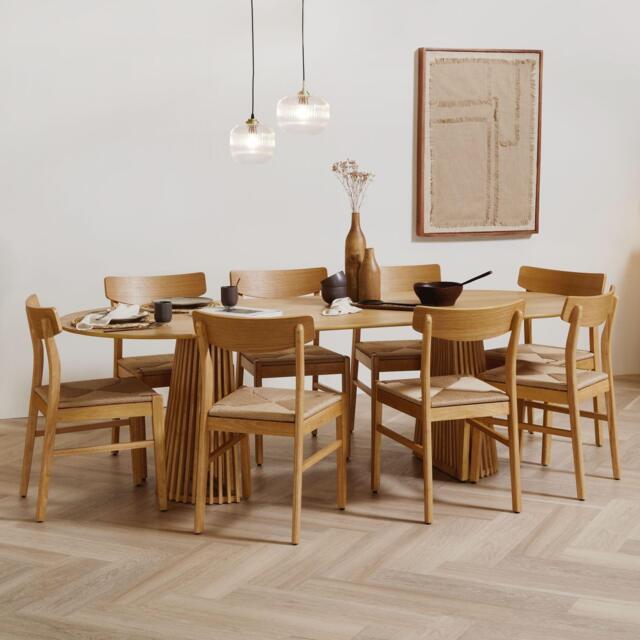 Faye Oak Wooden Woven Chairs - Set of 2 - image 1