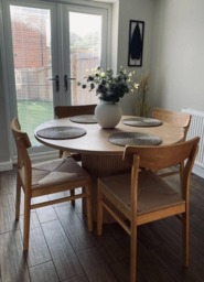 Faye Oak Wooden Woven Chairs - Set of 2 - thumbnail 3