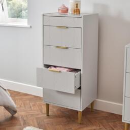 Gloria Tallboy - Grey & Brass Effect - thumbnail 3