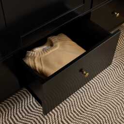 Charlie 3 Door Wardrobe - Black - thumbnail 6