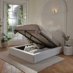 Farrah Double Ottoman Bed - Oat Boucle - thumbnail 3