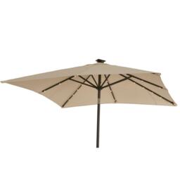 Cream LED Premium Parasol - 2x3m Rectangle