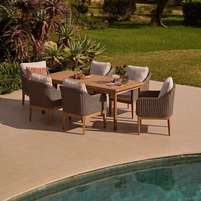 Harlyn 6 Seater Wooden Garden Dining Set with Harlyn Chairs - 200cm - image 1