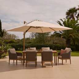 Harlyn 6 Seater Wooden Garden Dining Set with Harlyn Chairs - 200cm - thumbnail 3