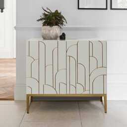 Gatsby 2 Door Small Sideboard - Snow White - thumbnail 1