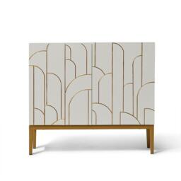 Gatsby 2 Door Small Sideboard - Snow White - thumbnail 4