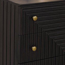 Rayna 3 Drawer Chest of Drawers - Jet Black - thumbnail 2