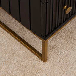 Rayna 3 Drawer Chest of Drawers - Jet Black - thumbnail 5