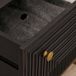 Rayna 3 Drawer Chest of Drawers - Jet Black - thumbnail 6