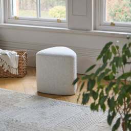 Alder Footstool - Oat Boucle - thumbnail 1