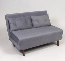 Una 2 Seater Double Sofa Bed - Grey Velvet - thumbnail 6